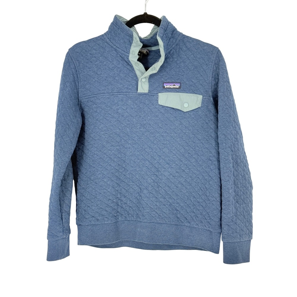 Patagonia Womens Pullover Quilted Organic Cotton Snap-T Size XS Gorpcore Outdoor